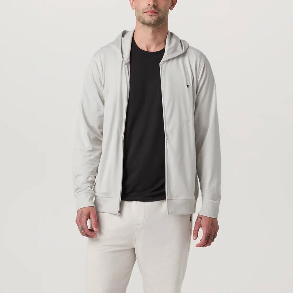 VUORI Ponto Full Zip Salt Heather Hoodie XL NEW Grey Performance Classic Jacket